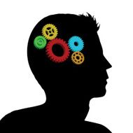 Cogs or gears in human head