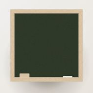 Blank blackboard with chalk and eraser Vector