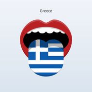 Greece language Abstract human tongue