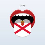 Jersey language Abstract human tongue