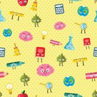 Back to school cute seamless pattern Background N4