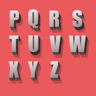 Alphabet numbers retro colour style N2
