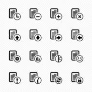 Clipboard line icons set # Vector illustration