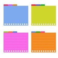 Four Colorful Lined Spiral Notepad Papers with Tabs N2