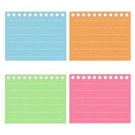Four Color of Lined Spiral Notepad Papers