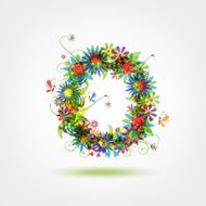 Floral letter for your design N10