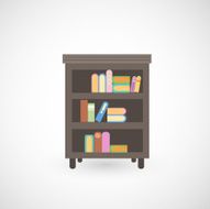 bookshelf vector