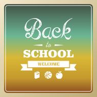 Retro Back to school illustration background