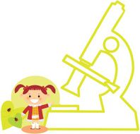 girl standing beside a microscope N2