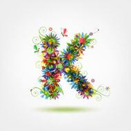 Floral letter for your design N14