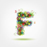 Floral letter for your design N15