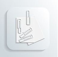 paper clip icon vector