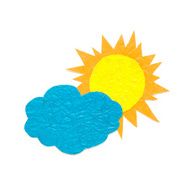 Sun Cloud Crumpled Paper N5