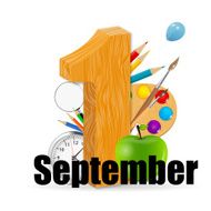 vector illustration 1 september date N4