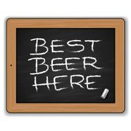 Menu - Beers on the blackboard