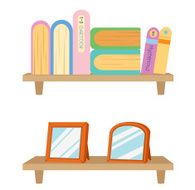Bookshelf with books N3