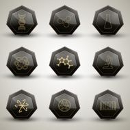 Chemistry icons set N5