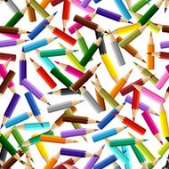 Background with colored pencils Vector seamless pattern N2