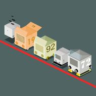 Illustration Car Boxes Race N2