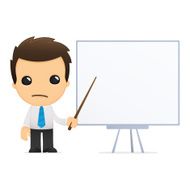 Funny Cartoon Office Worker N14