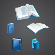 set of book icons - vector illustration