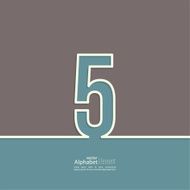 The number abstract background N6