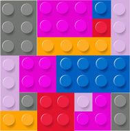 Pattern of colorful childish blocks vector illustration N3