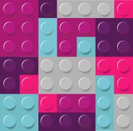 Pattern of colorful childish blocks vector illustration N6