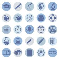 Vector Set of 25 School Icons N19