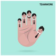 businessman concept funny fingers sign