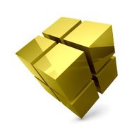 3D cubes construction Business background Vector illustration