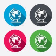 Globe sign icon World map geography symbol N7