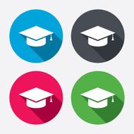 Graduation cap sign icon Education symbol N18