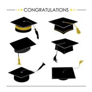 Congratulations Hat Graduation Vector