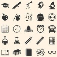 Vector Set of 25 School Icons N20