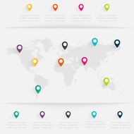 Map info graphic Vector illustration