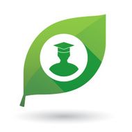 Green leaf icon with a student avatar