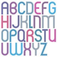 Rounded big jolly parallel cartoon uppercase letters