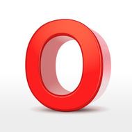 3d red letter O N7