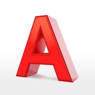 3d red letter A N7