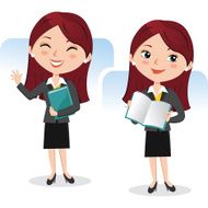 Business woman with book Presentation