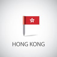 hong kong flag pin N2