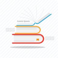 Books stack Colorful vector design N3