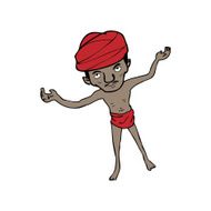 Indian man with red cloth