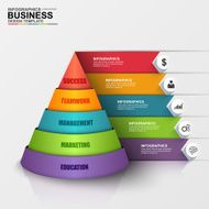 Abstract 3D digital business Infographic N10