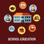 School education flat design