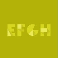 E F G H Modern Transparent Alphabet with Noise Shadow