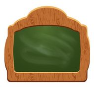 Wooden sign board (chalkboard) - object isolated