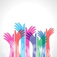 colorful up hands N6