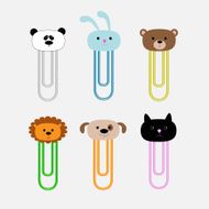 Paperclips with animal head set Panda rabit dog cat lion N2
